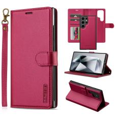 LC.imeeke - LC.IMEEKE L2 Series Samsung Galaxy S25 Ultra Fodral PU Läder - Röd