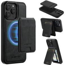 LC.imeeke - LC.IMEEKE L3 iPhone 14 Pro Max Fodral &Auml;kta l&auml;der - Svart