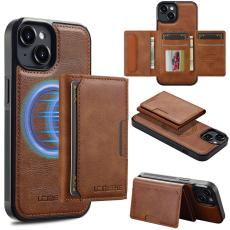 LC.imeeke - LC.IMEEKE L5 iPhone 14 Fodral Äkta läder - Brun