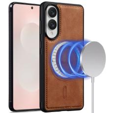 LC.imeeke - LC.IMEEKE L6 Fodral f&ouml;r Samsung Galaxy S25 Edge PU L&auml;der - Brun