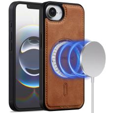 LC.imeeke - LC.IMEEKE L6 iPhone 16e Fodral PU Läder - Brun