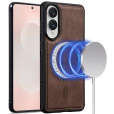 LC.imeeke - LC.IMEEKE L6 Samsung Galaxy S25 Edge Fodral PU L&auml;der - Coffee