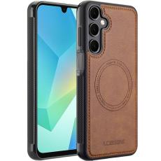 LC.imeeke - LC.IMEEKE Samsung Galaxy A17 5G Fodral &Auml;kta l&auml;der - Brun