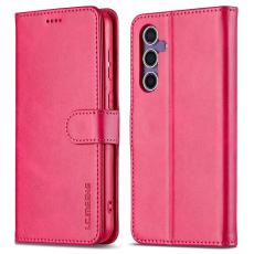 LC.imeeke - LC.IMEEKE Samsung Galaxy A26 5G Fodral - &Auml;kta l&auml;der - Rosa