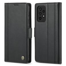 LC.imeeke - LC.IMEEKE Samsung Galaxy A52 Fodral Äkta läder - Svart