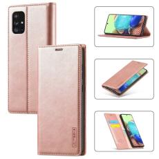 LC.imeeke - LC.IMEEKE Samsung Galaxy A71 Skal &Auml;kta l&auml;der - Rose Gold