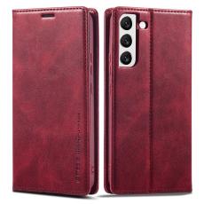 LC.imeeke - LC.IMEEKE Samsung Galaxy S22+ Fodral Äkta läder - Röd