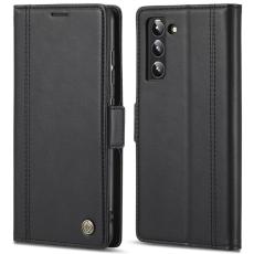 LC.imeeke - LC.IMEEKE Samsung Galaxy S22 Fodral Äkta läder - Svart