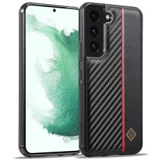 LC.imeeke - LC.IMEEKE Samsung Galaxy S22+ Fodral PU Läder - Kolfiber - Svart