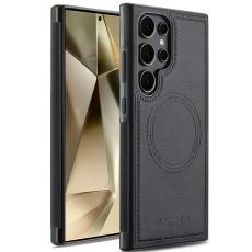 LC.imeeke - LC.IMEEKE Samsung Galaxy S22 Ultra Fodral - Äkta läder - Svart