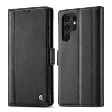 LC.imeeke - LC.IMEEKE Samsung Galaxy S22 Ultra Fodral - PU Läder - Svart