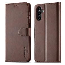 LC.imeeke - LC.IMEEKE Samsung Galaxy S23 FE Wallet Fodral PU L&auml;der - Brun