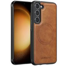 LC.imeeke - LC.IMEEKE Samsung Galaxy S23 Fodral Äkta läder - Brun