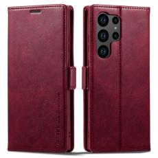 LC.imeeke - LC.IMEEKE Samsung Galaxy S23 Ultra Fodral PU Läder - Röd