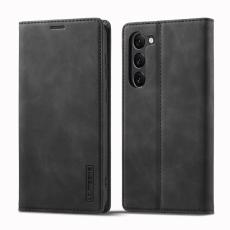 LC.imeeke - LC.IMEEKE Samsung Galaxy S24 Fodral Microfiber Läder - Svart