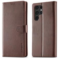 LC.imeeke - LC.IMEEKE Samsung Galaxy S24 Ultra Fodral Äkta läder - Brun