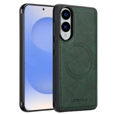 LC.imeeke - LC.IMEEKE Samsung Galaxy S25 Edge Fodral - Äkta läder - Grön