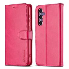 LC.imeeke - LC.IMEEKE Samsung Galaxy S25 FE Fodral PU L&auml;der - Rosa