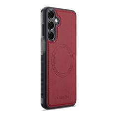 LC.imeeke - LC.IMEEKE Samsung Galaxy S25+ Fodral Äkta läder - Röd