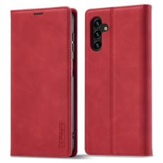 LC.imeeke - LC.IMEEKE Samsung Galaxy S25 Fodral Wallet Mikrofiberläder - Röd