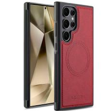 LC.imeeke - LC.IMEEKE Samsung Galaxy S25 Ultra Fodral Äkta läder - Röd