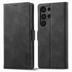 LC.imeeke - LC.IMEEKE Samsung Galaxy S25 Ultra Fodral - Mikrofiberläder - Svart