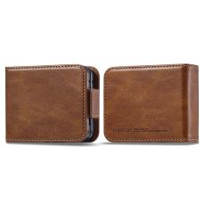 LC.imeeke - LC.IMEEKE Samsung Galaxy Z Flip5 Fodral PU L&auml;der - Brun