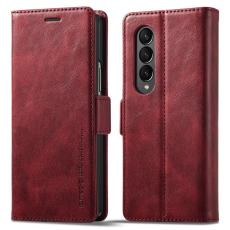 LC.imeeke - LC.IMEEKE Samsung Galaxy Z Fold4 Fodral Äkta läder - Röd