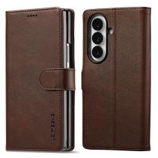 LC.imeeke - LC.IMEEKE Samsung Galaxy Z Fold7 Fodral &Auml;kta l&auml;der - Brun