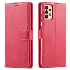 LC.imeeke - LC.IMEEKE Textured Leather Wallet Fodral Samsung Galaxy A33 5G - R&ouml;d