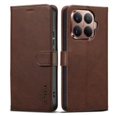 LC.imeeke - LC.IMEEKE Xiaomi 15T Pro Pl&aring;nboksfodral Konstl&auml;der - Brun