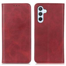 OEM - ABEEL Samsung Galaxy A35 5G Fodral &Auml;kta L&auml;der Skydd - R&ouml;d