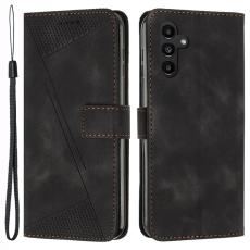 OEM - ABEEL Samsung Galaxy A55 5G Pl&aring;nboksfodral Konstl&auml;der Magnet - Svart