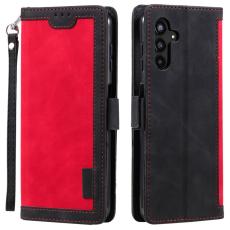 OEM - ABEEL Samsung Galaxy A55 5G Pl&aring;nboksfodral Konstl&auml;der Retro - R&ouml;d