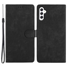 OEM - ABEEL Samsung Galaxy A55 5G Pl&aring;nboksfodral Konstl&auml;der St&auml;ll - Svart