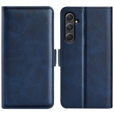 OEM - ABEEL Samsung Galaxy A55 5G Pl&aring;nboksfodral Konstl&auml;der St&ouml;tbest&auml;ndig - Bl&aring;