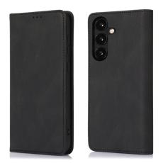 OEM - ABEEL Samsung Galaxy A55 5G Pl&aring;nboksfodral Magnetisk St&auml;ngning Konstl&auml;der Svart