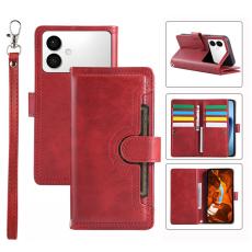 OEM - ABEEL Samsung Galaxy S26 Edge Pl&aring;nboksfodral &Auml;kta L&auml;der Magnetiskt Skydd - R&ouml;d