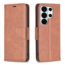 OEM - ABEEL Samsung Galaxy S26 Ultra Mobilskal St&ouml;tt&aring;lig KonstL&auml;der - Brun