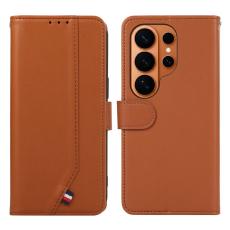 OEM - ABEEL Samsung Galaxy S26 Ultra Mobilskal RFID-Skydd KonstL&auml;der - Brun