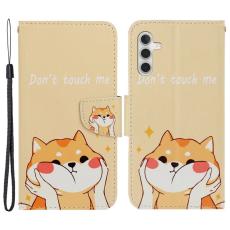 OEM - Akita Leather Samsung Galaxy A55 5G Pl&aring;nboksfodral - M&ouml;nstertryck - Akita Hund