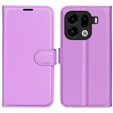 Amorus - AMORUS Oppo Find X9 Pro 5G Pl&aring;nboksfodral Konstl&auml;der St&ouml;d - Lila
