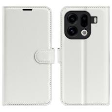 Amorus - AMORUS Oppo Find X9 Pro 5G Pl&aring;nboksfodral Konstl&auml;der - Vit