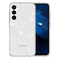 Amorus - AMORUS Samsung Galaxy A35 5G Skal TPU H&aring;rd PC St&ouml;tabsorberande - Glitter Vit