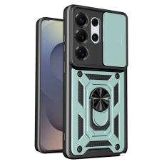 Amorus - AMORUS Samsung Galaxy S26 Ultra Mobilskal Kickstand PC + TPU - Gr&ouml;n