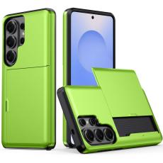 Amorus - AMORUS Samsung Galaxy S26 Ultra Mobilskal Plast Med Kortfack - Gr&ouml;n