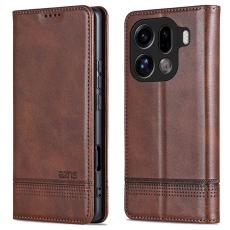 AZNS - AZNS Oppo Find X9 Pro Pl&aring;nboksfodral Konstl&auml;der - Brun