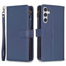 OEM - BF Style Samsung Galaxy A55 5G Skal Slim Konstl&auml;der St&auml;ll - Bl&aring;