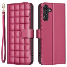 BINFEN COLOR - BINFEN Samsung Galaxy A35 5G Fodral &Auml;kta L&auml;der - R&ouml;d