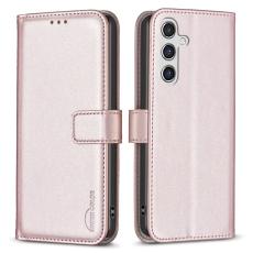 OEM - BINFEN Samsung Galaxy A35 5G Fodral Konstl&auml;der - Ros&eacute;guld